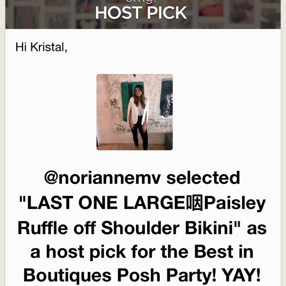 LAST ONE LARGE🦞Paisley Ruffle off Shoulder Bikini - Picture 5 of 5